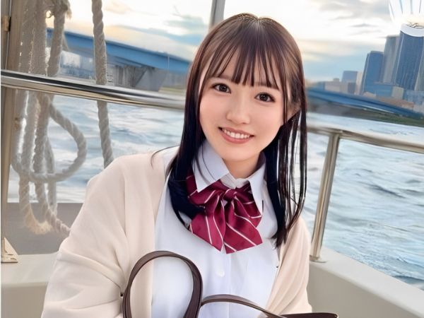 【制服美少女とイチャラブ生ハメ】『気持ちいい…もっと…♡』可愛すぎるJKが彼氏とラブラブセックス！突かれるたびに敏感マンコがビクビク反応、絶頂を繰り返すウブな美少女の甘い喘ぎ声がたまらない！